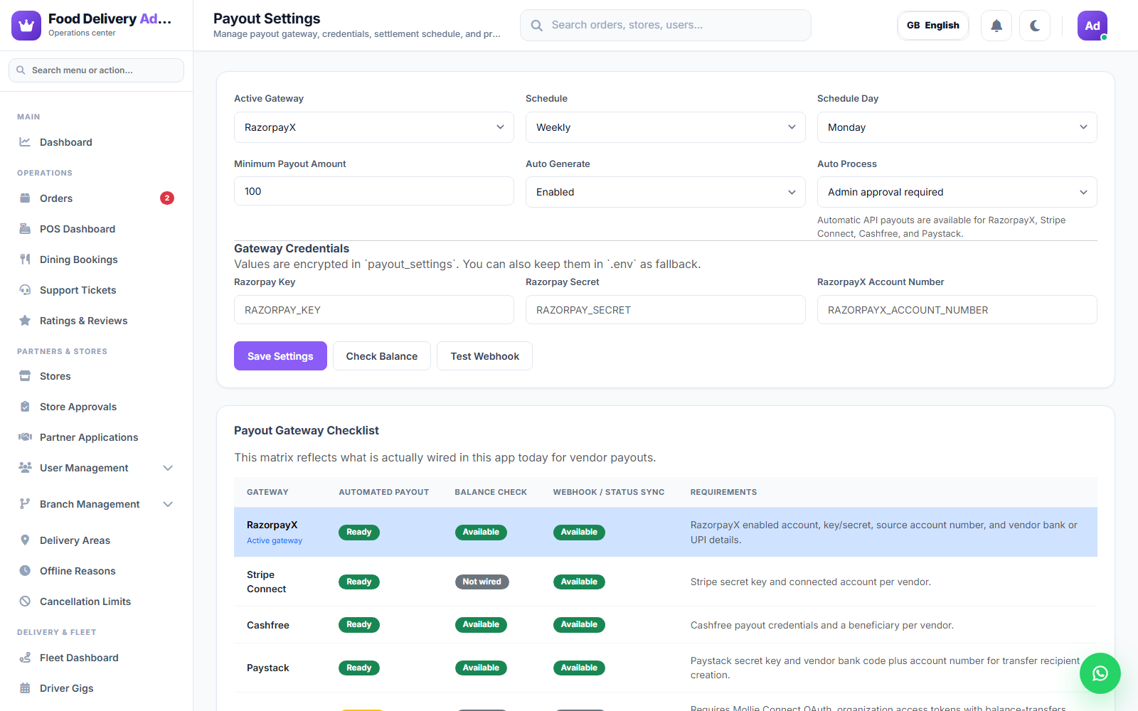 Payout Gateway