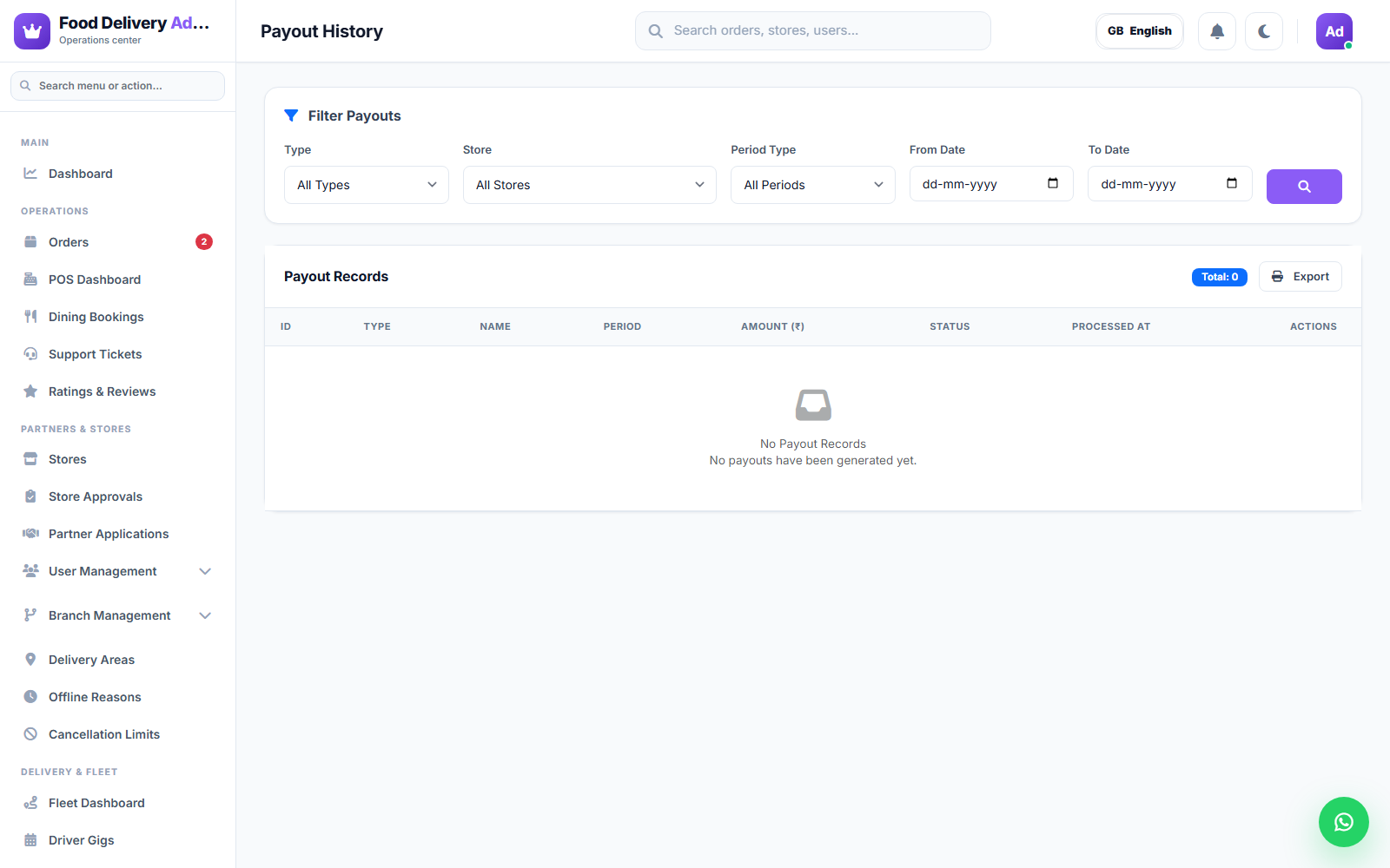Payout History