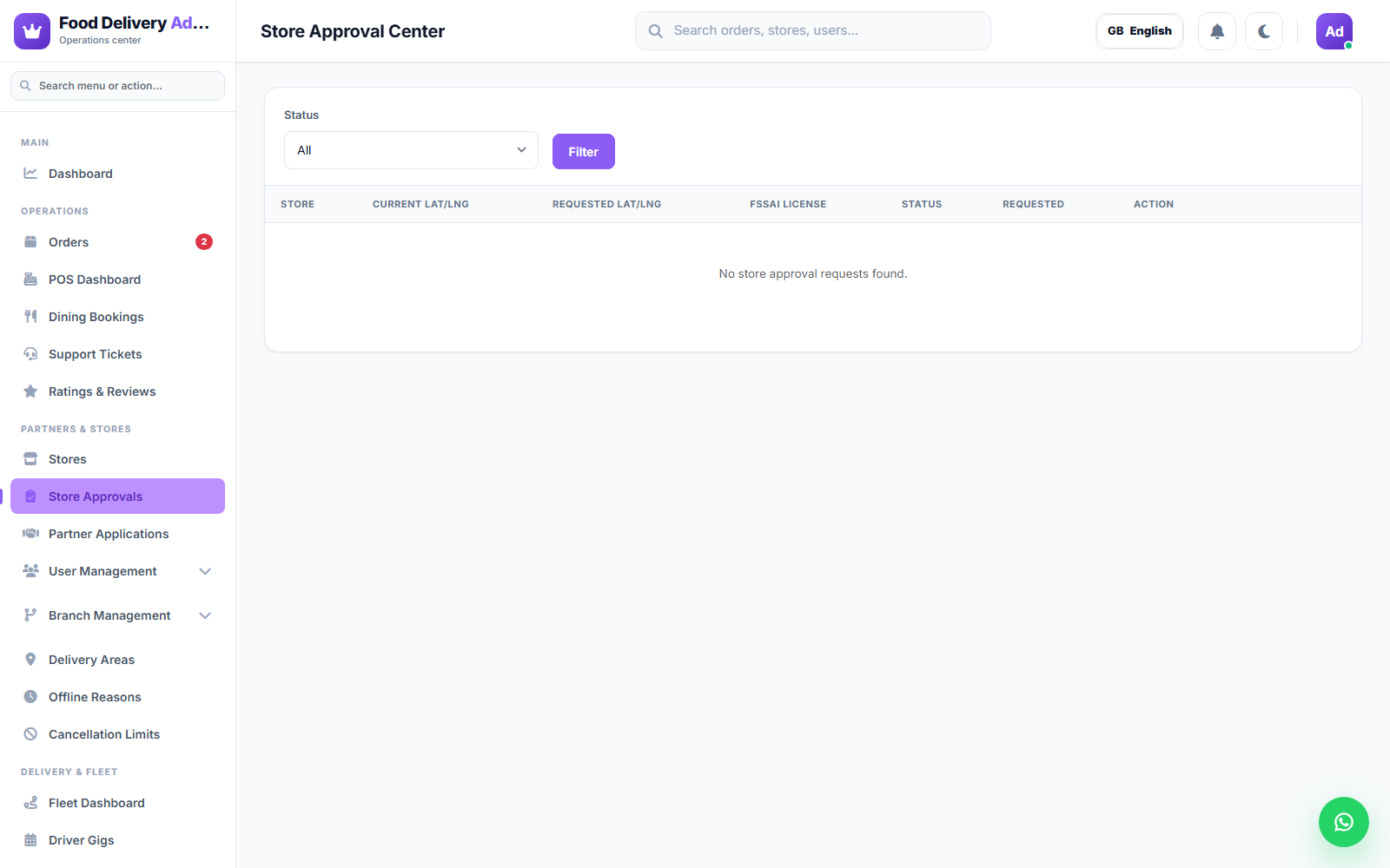 Store Approvals