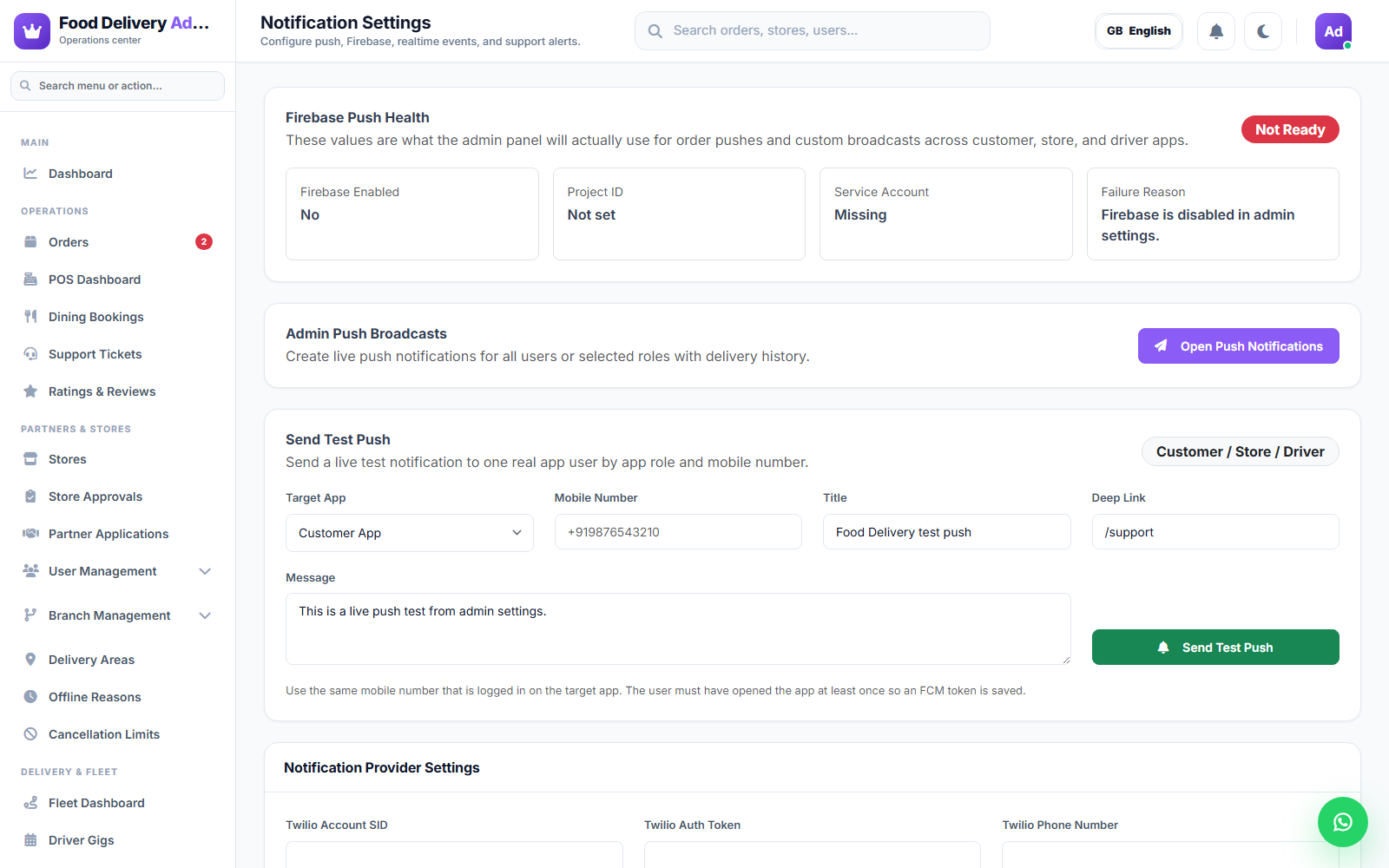 Notification Settings