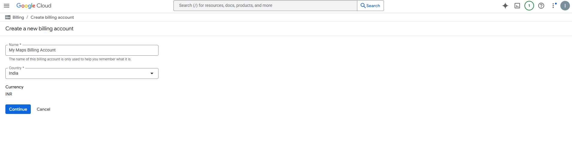 Enable Billing Account